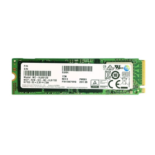Samsung 256GB PM981 M.2 PCIe NVMe Performance SSD SSD/Solid State