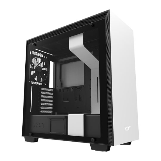 NZXT White H700 Tempered Glass Window Tower PC Gaming Case LN89839