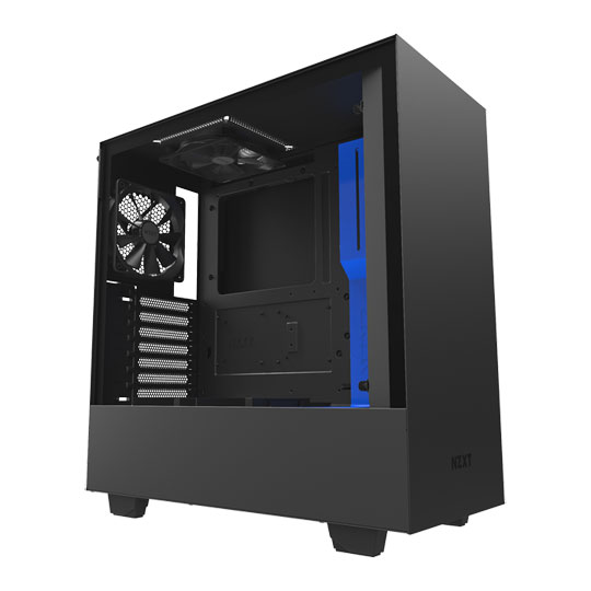 NZXT Blue H500 Tempered Glass Window Midi PC Gaming Case : image 1