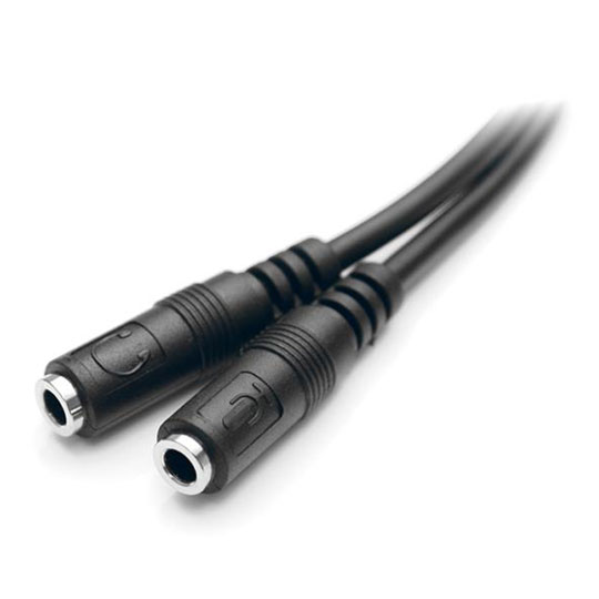 StarTech.com Headphone Splitter TTRS 3.5mm Hack Male to 2x 3.5mm Female Audio+Microphone