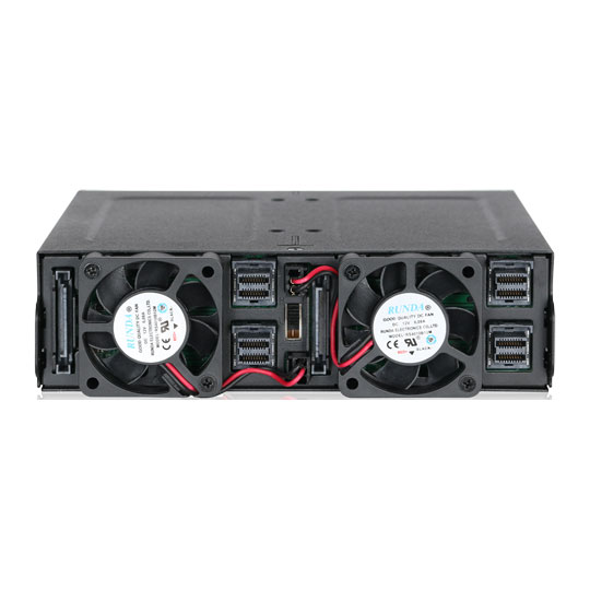 Icy Dock Rugged Full Metal 4 Bay 2.5" NVMe U.2 SSD Mobile Rack For External 5.25" Bay : image 4