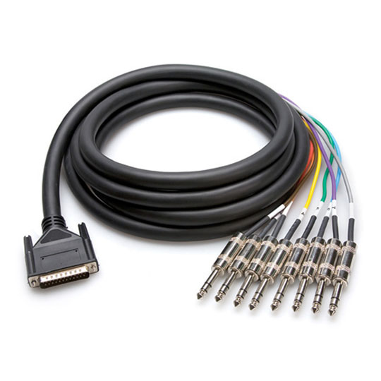 5m Hosa DTP 805 Balanced Snake Audio Cable - DB25 - 1/4" Jacks