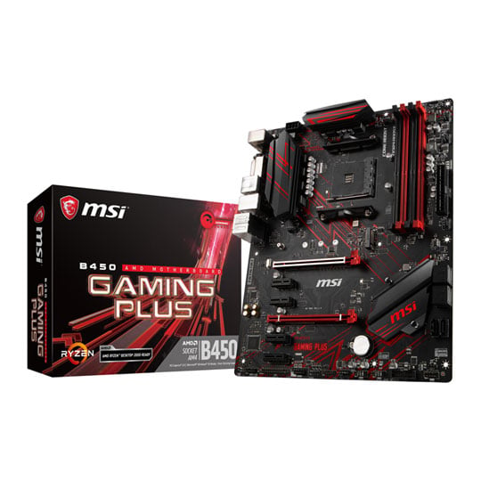 B450Steellegend＋Ryzen5 2400G MSI AMD Ryzen B450 GAMING PLUS AM4 ATX Motherboard LN91342 | SCAN UK
