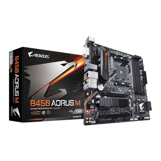 Gigabyte AMD B450 AORUS M Ryzen MicroATX Motherboard (2019