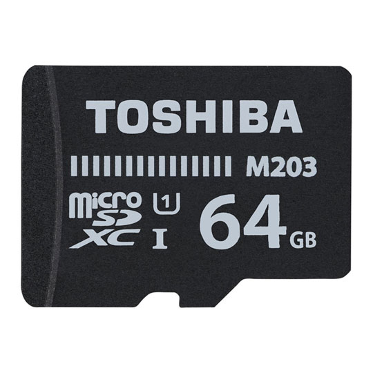 Toshiba M203 64GB UHS-1 Performance 4K Ready U1 Micro SD Memory Card with SD Adapter : image 1