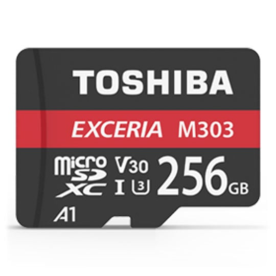 Toshiba Exceria M303 256GB V30 High Video Speed Micro SD Memory Card : image 1