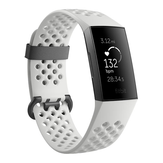 Fitbit Charge 3 Special Edition Fitness Band in Frost White : image 1