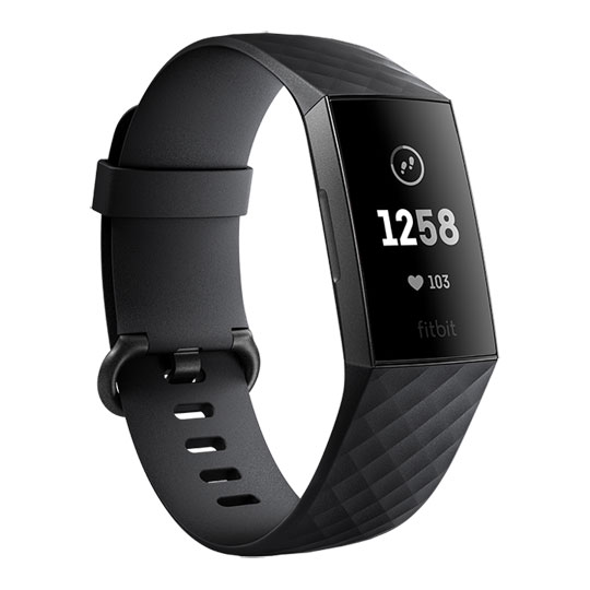 Fitbit Charge 3 Fitness Activity Band Black/Graphite : image 1
