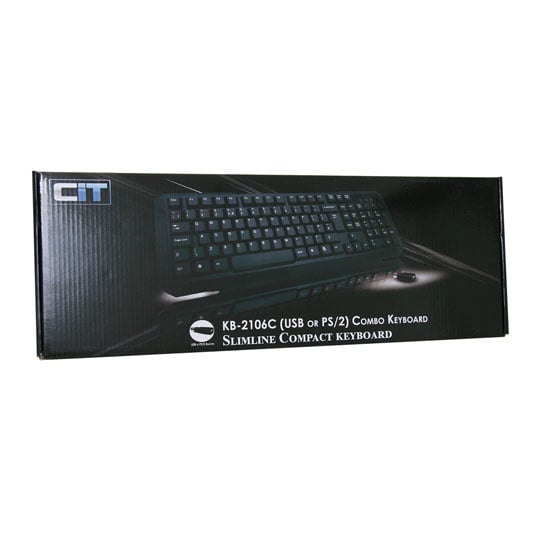 CiT USB/PS2 Combo Toetsenbord - Zwart CiT USB/PS2 Combo Toetsenbord - Zwart