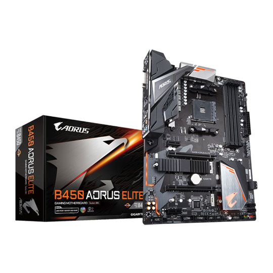 ジャンク品　B450 AORUS ELITEとryzen5 3600 Gigabyte AMD B450 AORUS Elite Ryzen ATX Motherboard LN92837 - B450