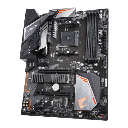 Gigabyte AMD B450 AORUS Elite Ryzen ATX Motherboard : image 3