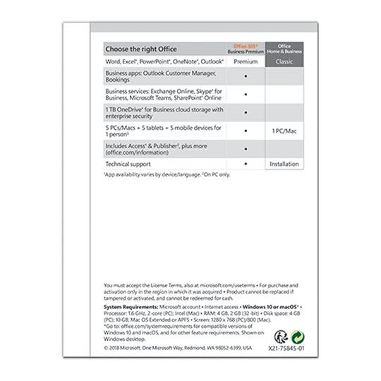 Microsoft Office 2019 1 Computer Home+Business with Word/Excel/Powerpoint PC/MAC : image 2