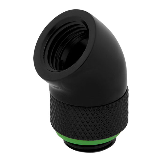 Corsair Hydro X XF Black Brass G1/4" 45° Rotary Adapter Fitting - Twin Pack
