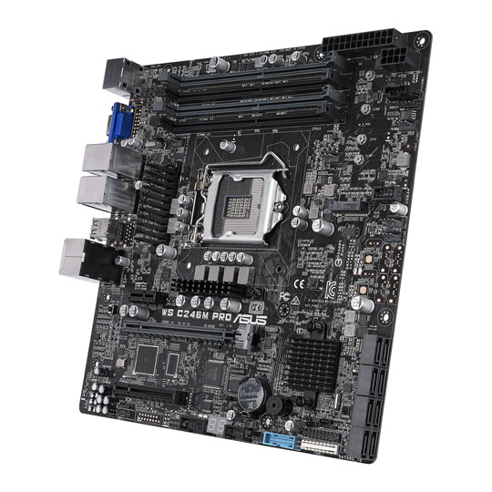 ASUS Rack Optimised WS C246M PRO Intel Xeon E Micro ATX Motherboard