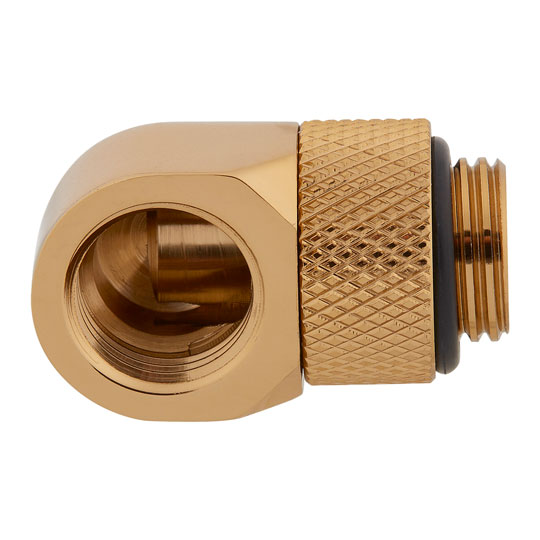 Corsair Hydro X XF Gold Brass G1/4" 90° Rotary Adapter Fitting - Twin Pack : image 3