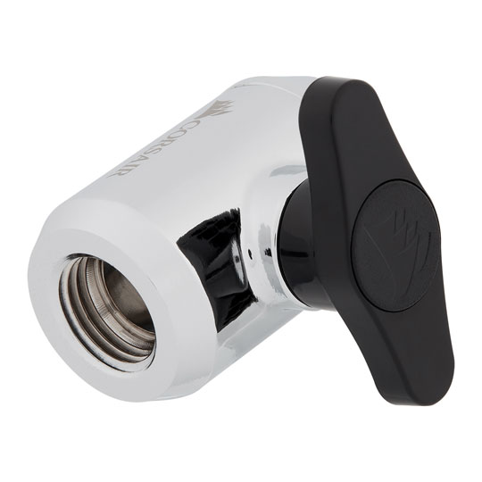 Corsair Hydro X XF Chrome Brass G1/4" Ball Valve Fitting : image 2