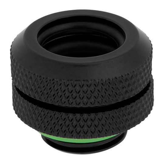 Corsair Hydro X XF Black Brass 12mm G1/4" Hardline Compression Fittings - Four Pack