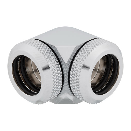 CORSAIR Hydro X XF Chrome Brass 14mm Hardline 90° Compression Fittings - Twin Pack : image 3