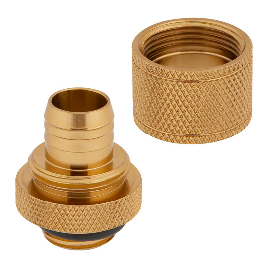 Corsair Hydro X XF Gold Brass 10/13mm G1/4" Softline Compression Fittings - Four Pack : image 3