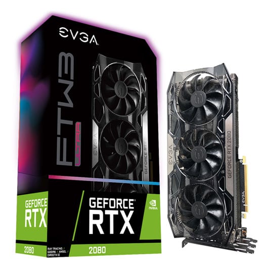 EVGA NVIDIA GeForce RTX 2080 8GB FTW3 ULTRA GAMING Turing Graphics Card : image 1