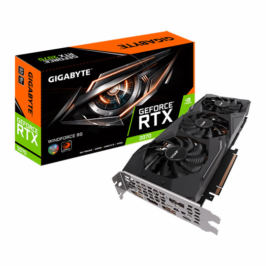 Gigabyte NVIDIA GeForce RTX 2070 8GB WINDFORCE Turing Graphics Card : image 1