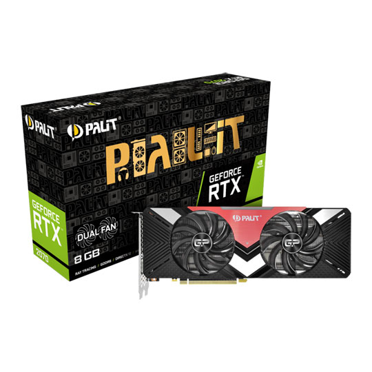 Palit NVIDIA GeForce RTX 2070 8GB DUAL Turing Graphics Card : image 1
