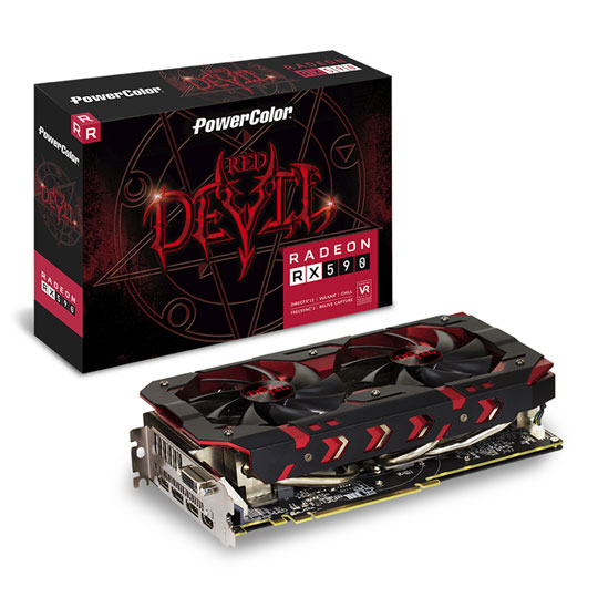 PowerColor AMD Radeon RX 590 Red Devil 8GB GDDR5 Graphics Card LN93656 AXRX 590 8GBD5 3DH OC SCAN UK