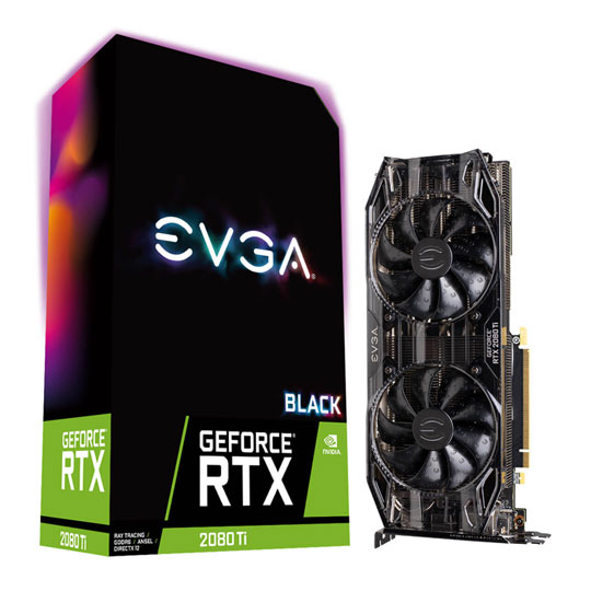 EVGA NVIDIA GeForce RTX 2080 Ti 11GB BLACK EDITION Turing Graphics Card : image 1