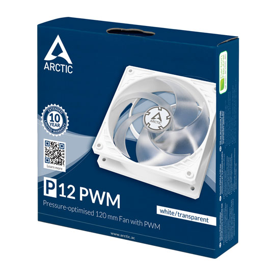 Arctic P12 Static Pressure 120mm PWM Fan White/Transparent : image 4