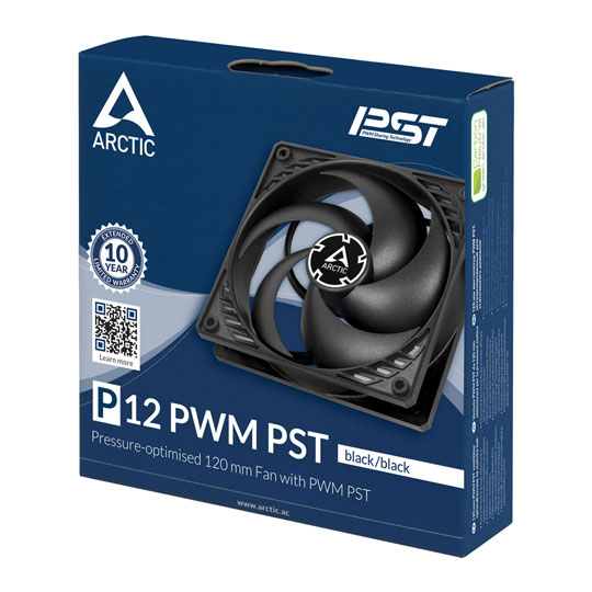 Arctic P12 Static Pressure 120mm PWM PST Fan 4 Pin Black : image 4