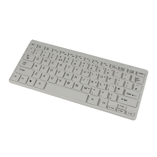 Xclio Mini Compact Spill Resistant 78 Key Multimedia Keyboard White USB