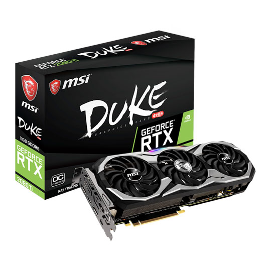 MSI NVIDIA GeForce RTX 2080 Ti 11GB DUKE OCV1 Turing Graphics Card : image 1