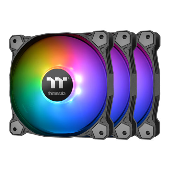 Thermaltake Pure 12 120mm ARGB Case Fans Black 3 Pack : image 1