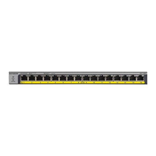 NETGEAR GS116PP 16 Port PoE/PoE+ Gigabit Unmanaged Switch