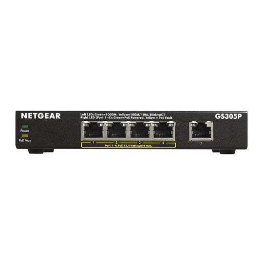 NETGEAR 5 Port Gigabit Switch with 4 x PoE Ports