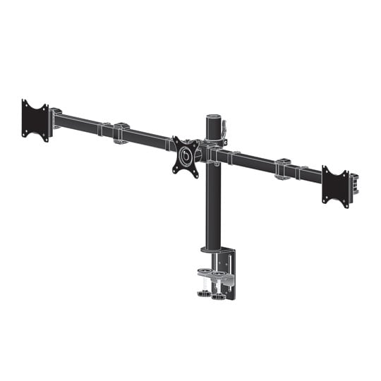 iiyama Triple Desk Top Mounting Arm for upto 27" Tilt/Height/Rotate