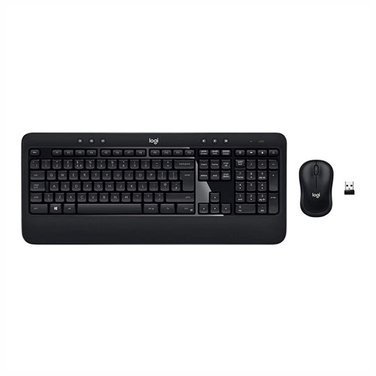 Logitech Advanced Combo Wireless Keyboard and Ambidextrous Mouse