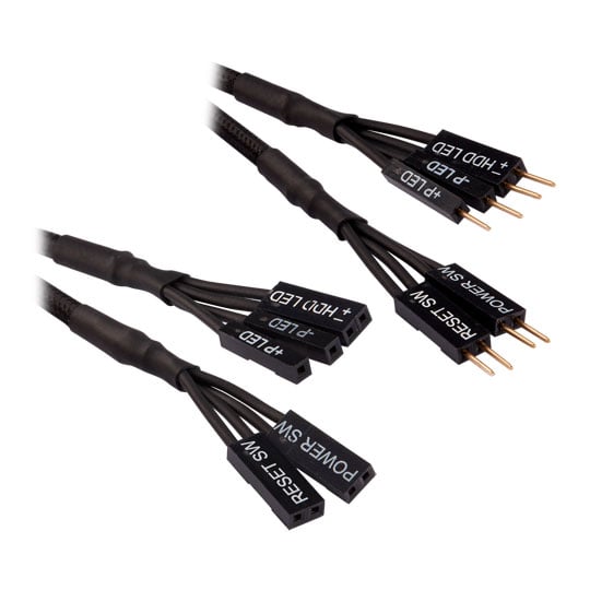 Corsair 30cm Black Premium Braided Sleeved Front Panel Extension Kit : image 3