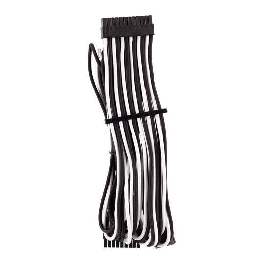Corsair Type 4 Gen 4 PSU White/Black Sleeved 24pin ATX Power Cable