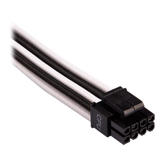 Corsair Type 4 Gen 4 PSU White/Black Sleeved 12v EPS/ATX Power Cables