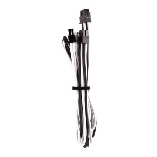 Corsair Type 4 Gen 4 PSU White/Black Sleeved 8pin PCIe Power Cables
