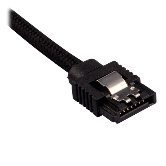 CORSAIR 60cm Black Premium Braided Sleeved SATA Data Cable : image 3