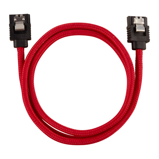 Corsair 60cm Red Premium Braided Sleeved SATA Data Cable