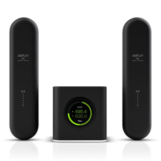 Ubiquiti Amplifi Nvidia GeForce Now Gamers Dual-Band WiFi-AC Mesh Router with 2x Access Points Black : image 1