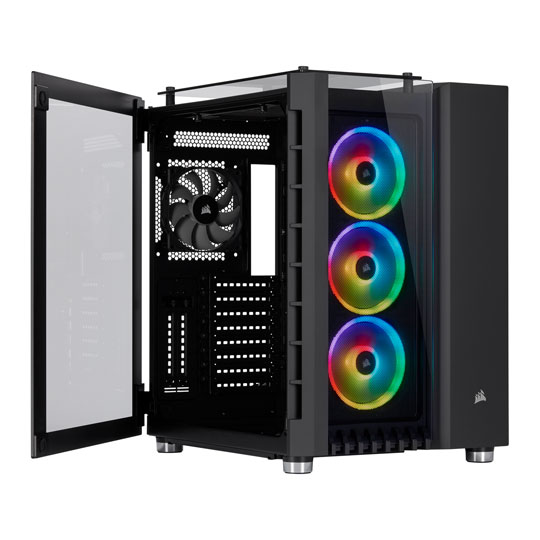 Corsair Crystal 680X RGB Smart Black Glass Cube PC Gaming Case