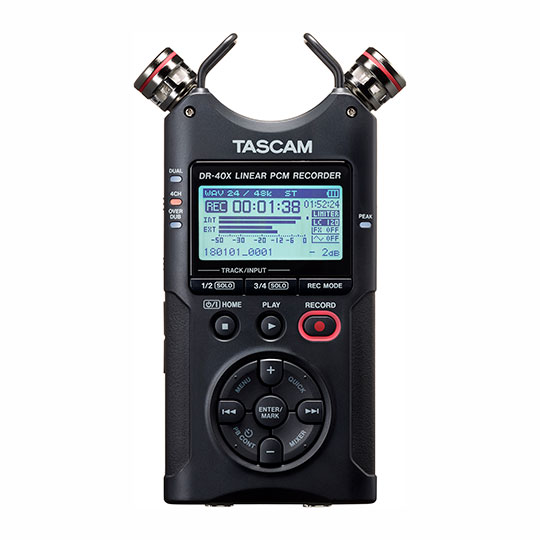 Tascam DR-40X Portable 4-Track Audio Recorder