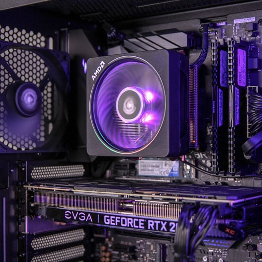 Gaming PC with NVIDIA GeForce RTX 2080 and AMD Ryzen 7 2700X