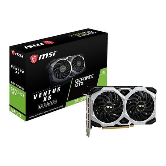 MSI NVIDIA GeForce GTX 1660 Ti 6GB VENTUS XS OC Turing Graphics Card LN96512 GTX 1660 Ti VENTUS XS 6G OC SCAN UK