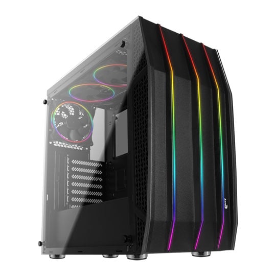 Aerocool Klaw Tempered Glass RGB Midi PC Gaming Case : image 1