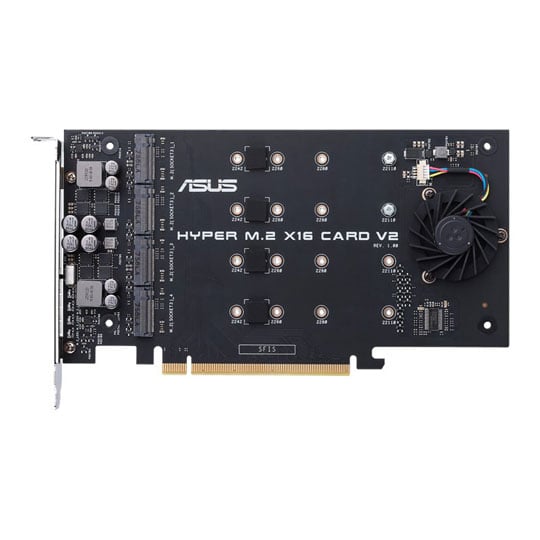 ASUS HYPER M.2 PCIe x16 NVMe VROC RAID Card V2 4x SSD Slots : image 3